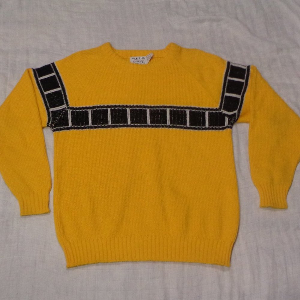 Yamaha Original Molly Design Motocross Crewneck Sweater Size Medium Vintage